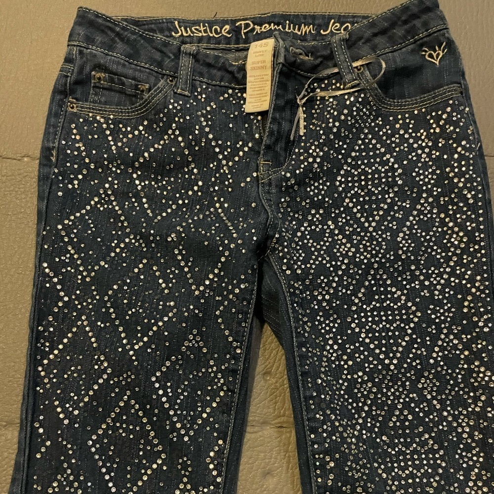 Justice Premium Jeans Size 14S - Picture 3 of 11